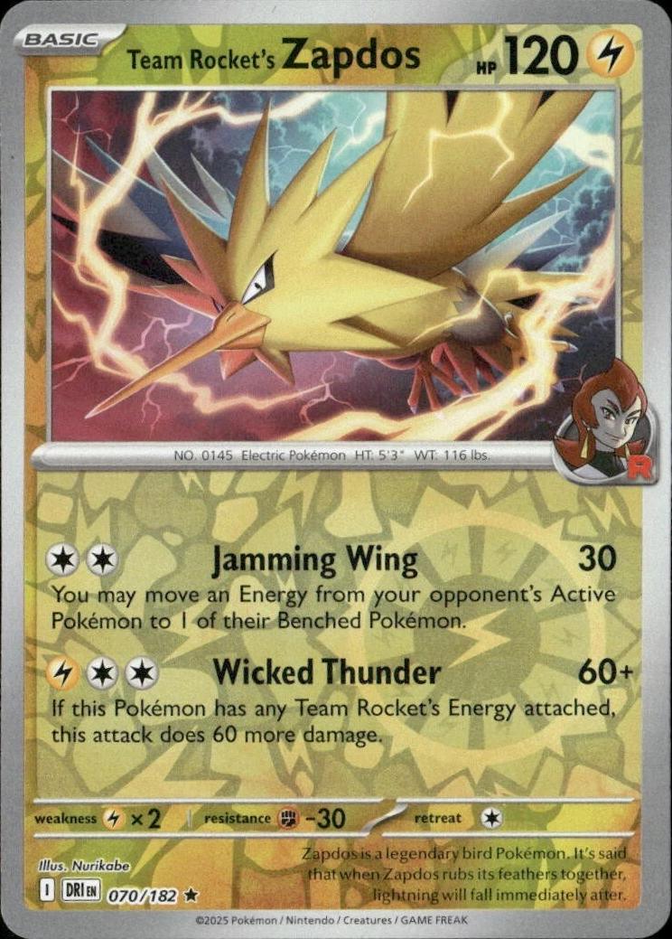 Team Rocket's Zapdos [Reverse Holo]